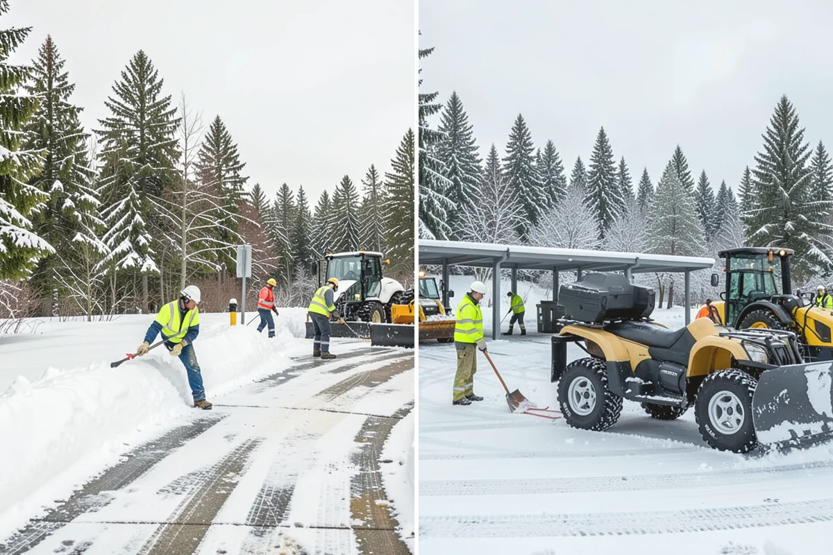 Fire Lane Deicing in Mercer Island, King County, WA - Anti-ice the fire lane ahead of forecast freezing