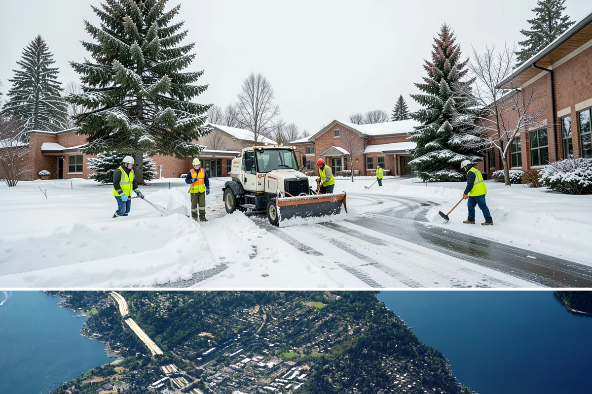Fire Lane Deicing in Mercer Island, King County, WA - Keep fire lanes on an anti-icing plan for the full lowland snow season, roughly November through March.