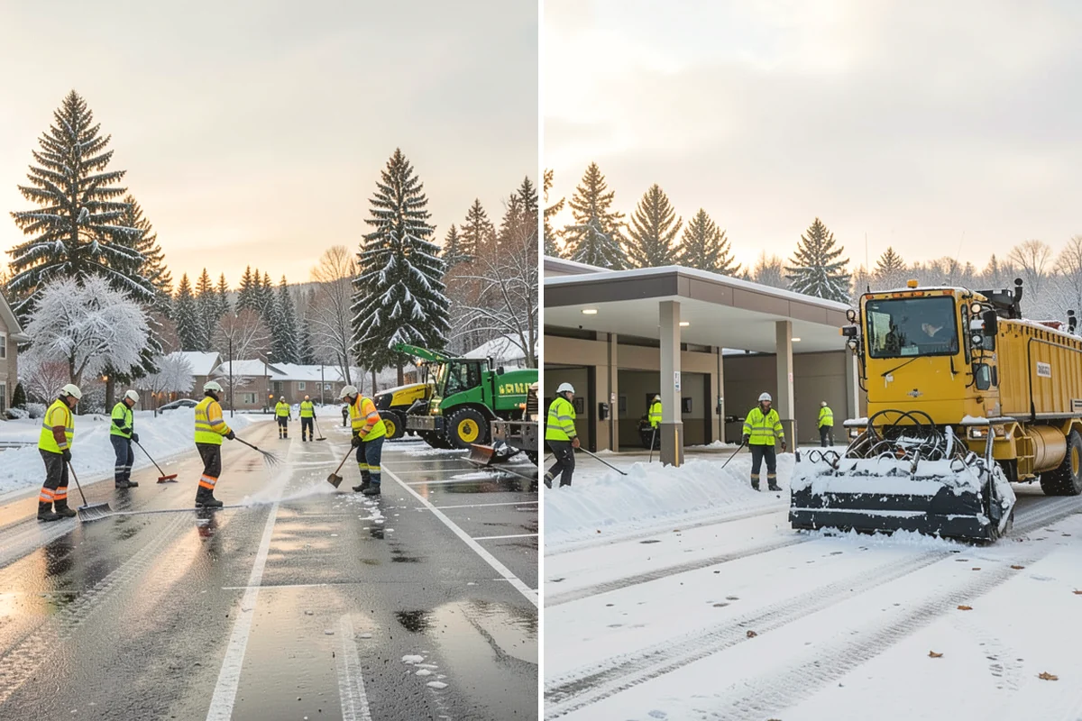 Fire Lane Deicing in Monroe, Snohomish County, WA - Anti-ice the fire lane ahead of forecast freezing