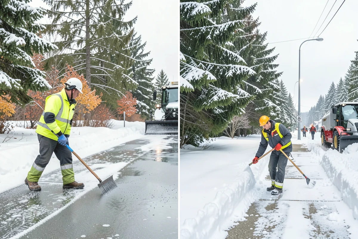 Fire Lane Deicing in Mountlake Terrace, Snohomish County, WA - Anti-ice the fire lane ahead of forecast freezing