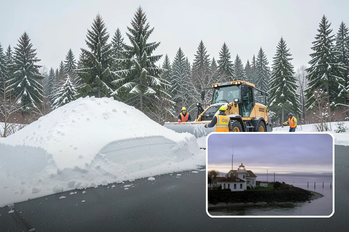 Fire Lane Deicing in Mukilteo, Snohomish County, WA - Prevents refreeze on plowed emergency-access lanes