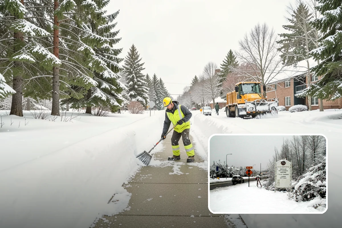Fire Lane Deicing in Newcastle, King County, WA - Prevents refreeze on plowed emergency-access lanes