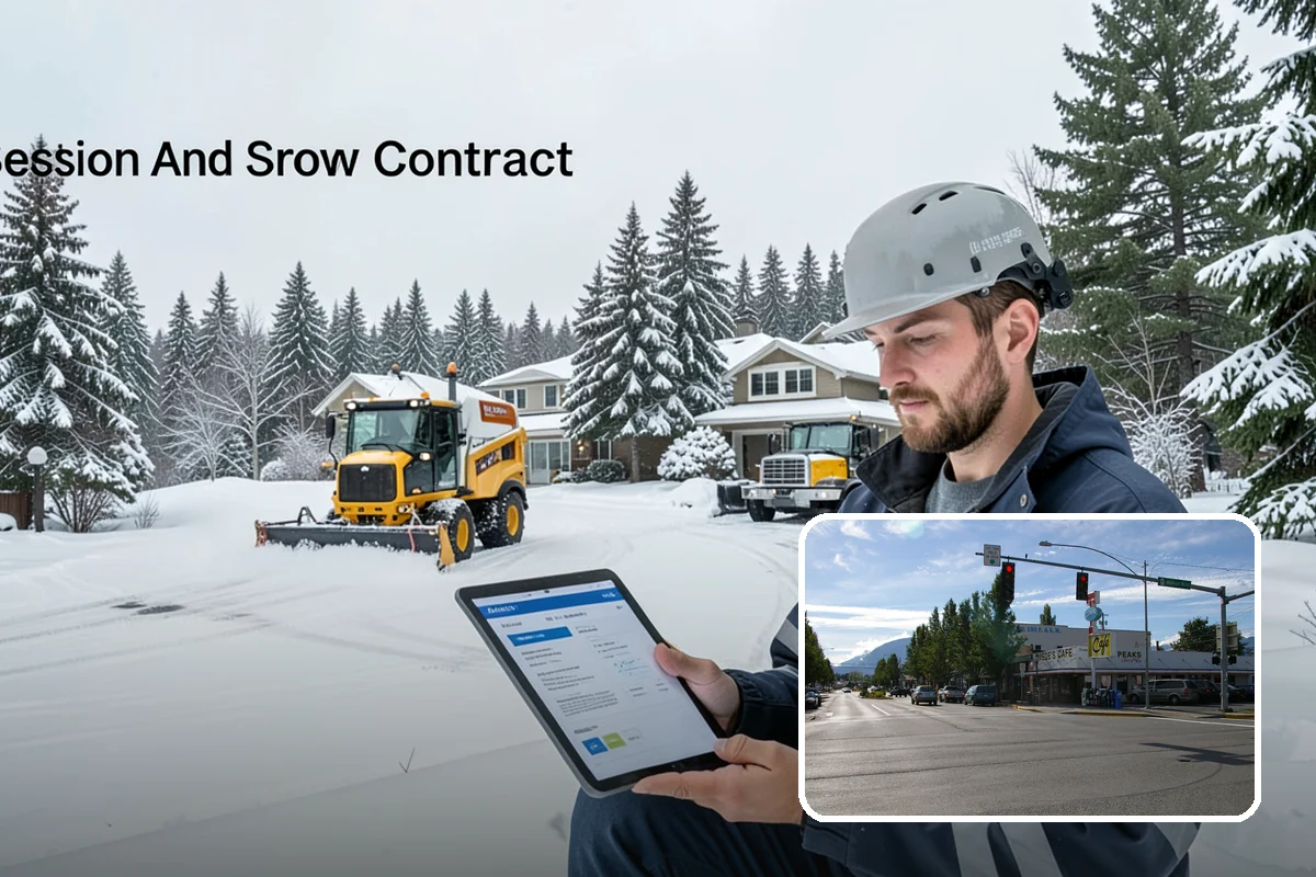 Fire Lane Deicing in North Bend, King County, WA - Prevents refreeze on plowed emergency-access lanes