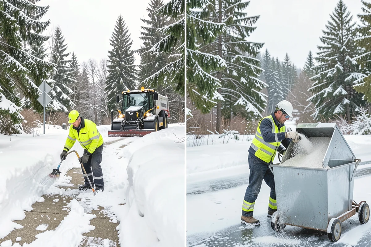 Fire Lane Deicing in Oak Harbor, Island County, WA - Anti-ice the fire lane ahead of forecast freezing