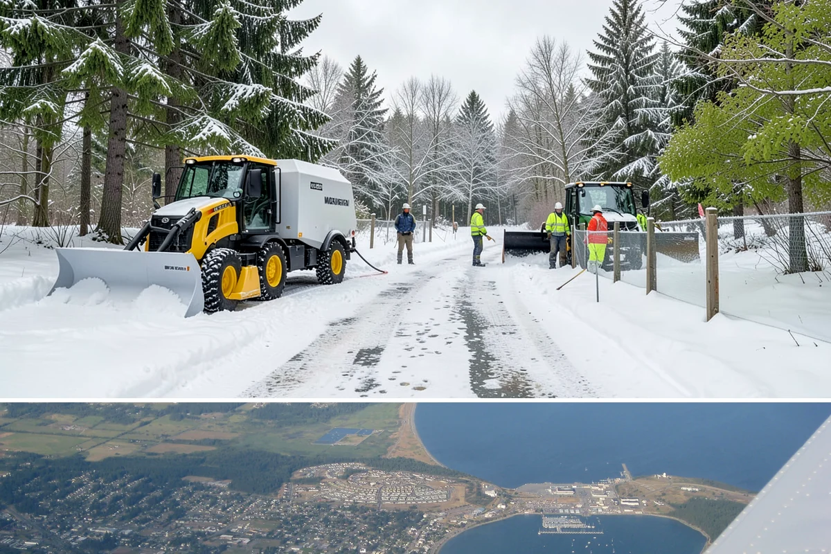 Fire Lane Deicing in Oak Harbor, Island County, WA - Keep fire lanes on an anti-icing plan for the full lowland snow season, roughly November through March.
