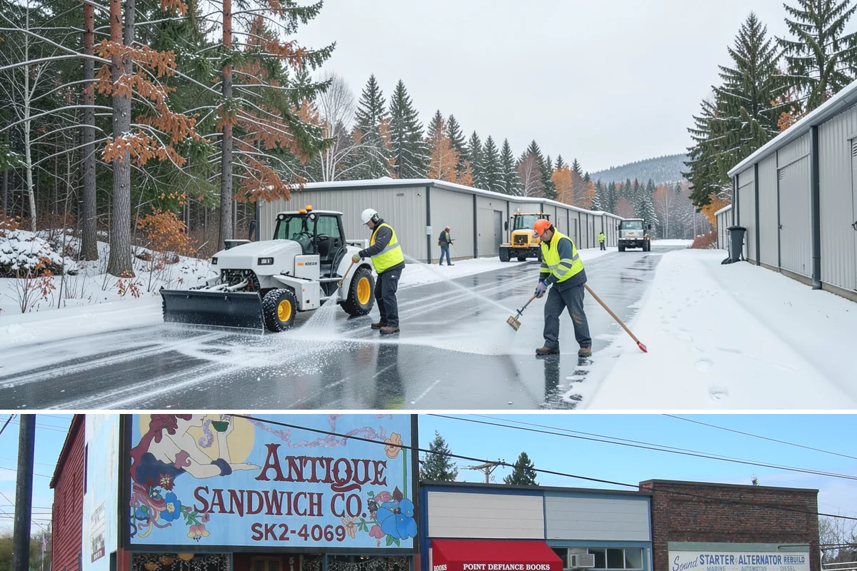 Fire Lane Deicing in Ruston, Pierce County, WA - Keep fire lanes on an anti-icing plan for the full lowland snow season, roughly November through March.
