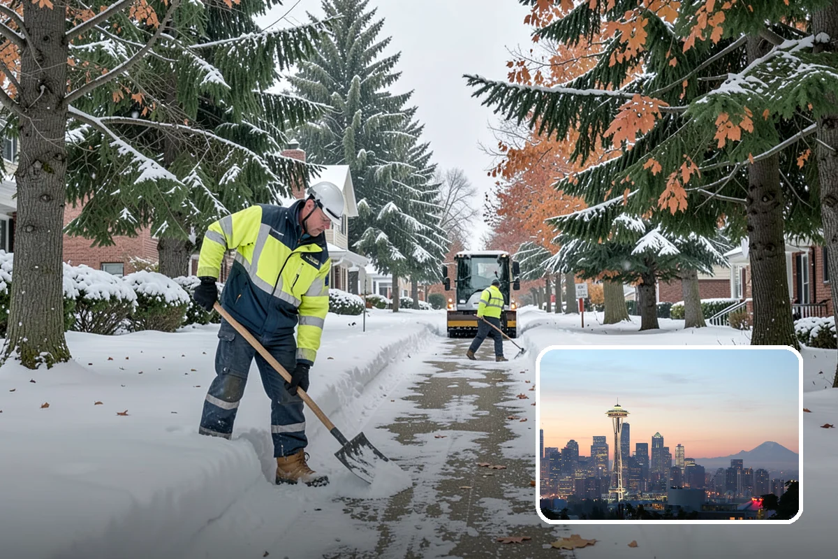 Fire Lane Deicing in Seattle, King County, WA - Prevents refreeze on plowed emergency-access lanes