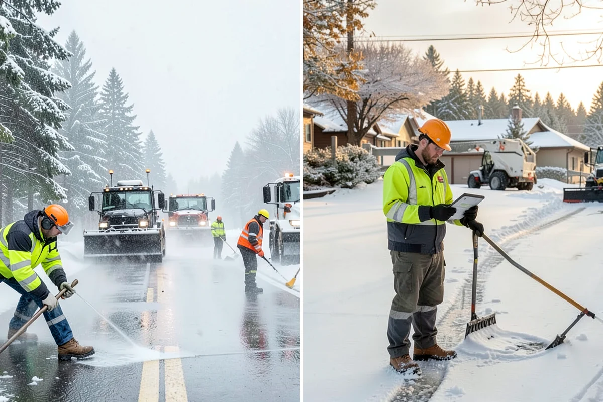 Fire Lane Deicing in Seattle, King County, WA - Anti-ice the fire lane ahead of forecast freezing