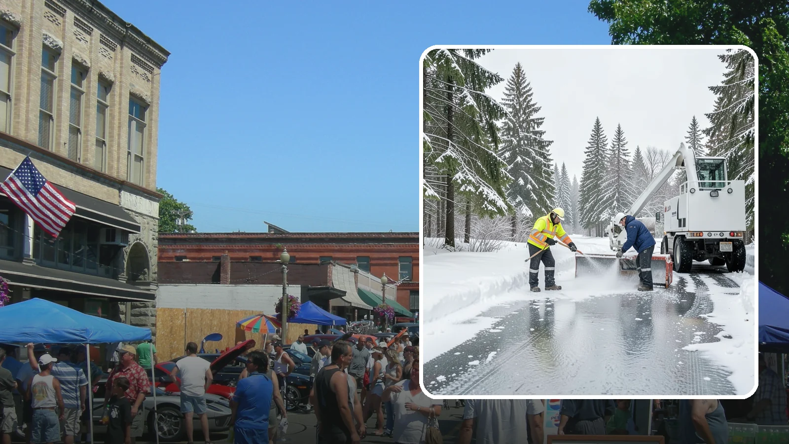 Fire Lane Deicing in Snohomish, Snohomish County, WA - Deicing of fire lanes to keep emergency access surfaces from glazing over after they have been plowed.