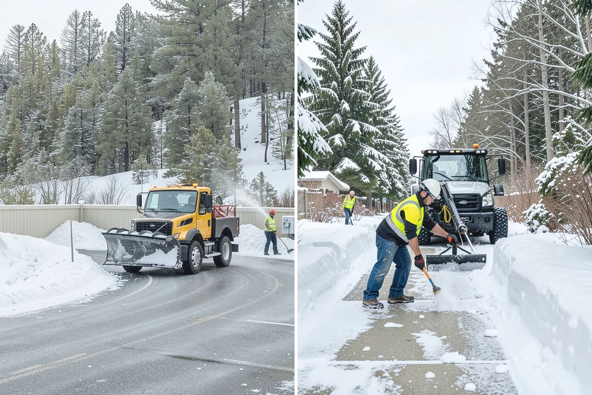 Fire Lane Deicing in South Prairie, Pierce County, WA - Anti-ice the fire lane ahead of forecast freezing