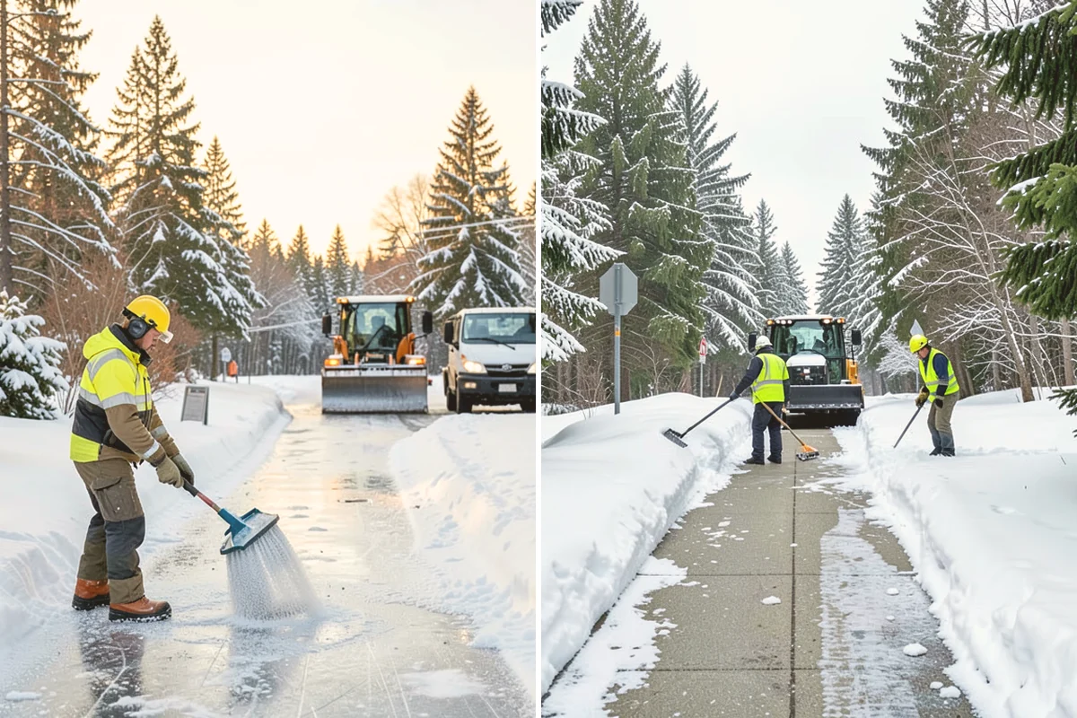 Fire Lane Deicing in Stanwood, Snohomish County, WA - Anti-ice the fire lane ahead of forecast freezing