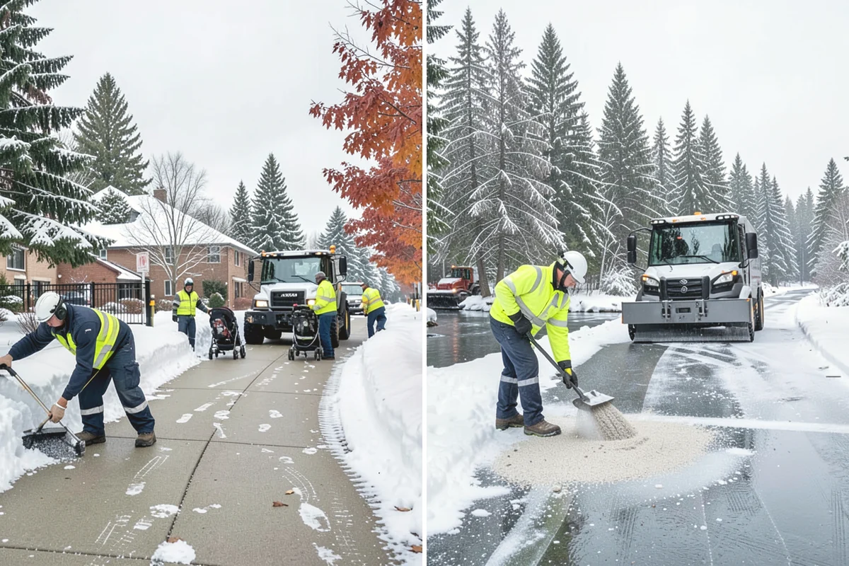 Fire Lane Deicing in Steilacoom, Pierce County, WA - Anti-ice the fire lane ahead of forecast freezing