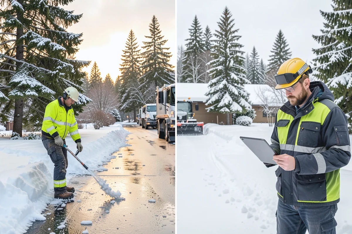 Fire Lane Deicing in Sumner, Pierce County, WA - Anti-ice the fire lane ahead of forecast freezing