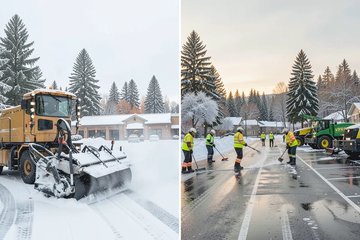 Fire Lane Snow Removal in Auburn, King County, WA - Plow the marked fire lane to full apparatus width