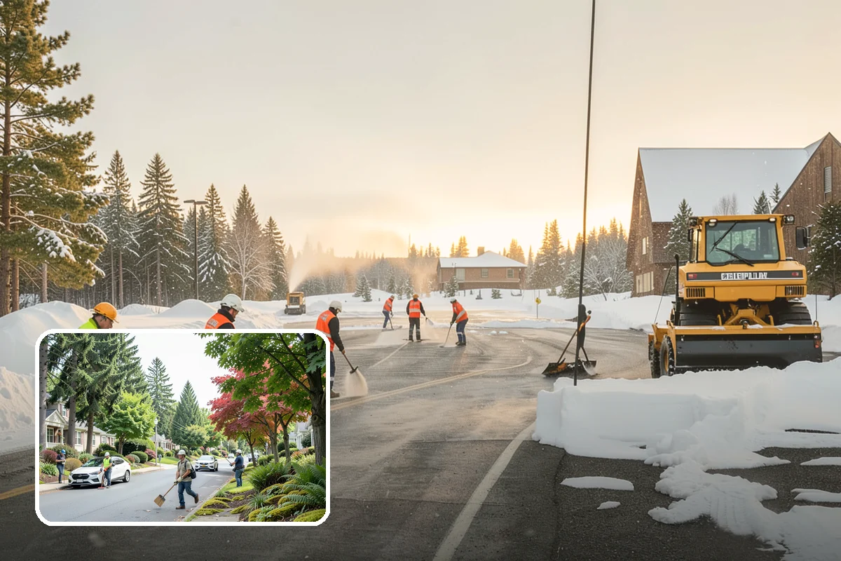 Fire Lane Snow Removal in Beaux Arts Village, King County, WA - Keeps emergency apparatus access open and code-compliant