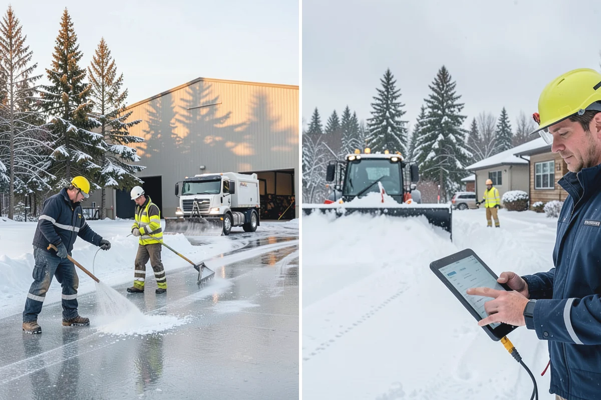 Fire Lane Snow Removal in Beaux Arts Village, King County, WA - Plow the marked fire lane to full apparatus width
