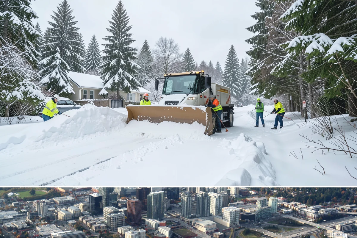 Fire Lane Snow Removal in Bellevue, King County, WA - Keep fire lanes on a priority contract for the whole lowland snow season, roughly November through March.