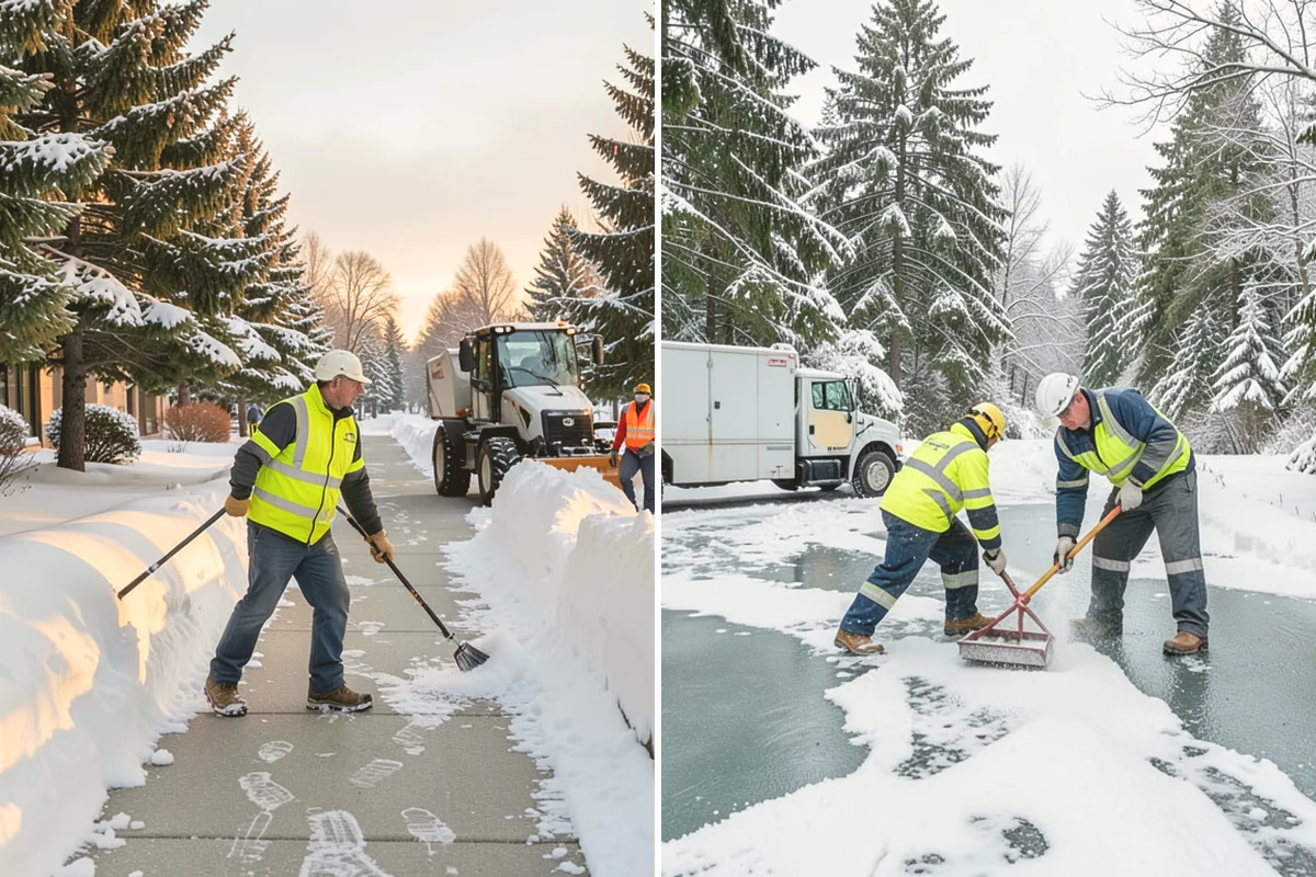 Fire Lane Snow Removal in Bothell, King County, WA - Plow the marked fire lane to full apparatus width