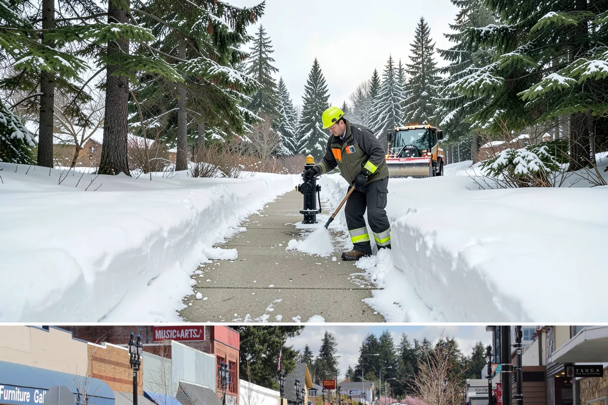 Fire Lane Snow Removal in Bothell, King County, WA - Keep fire lanes on a priority contract for the whole lowland snow season, roughly November through March.
