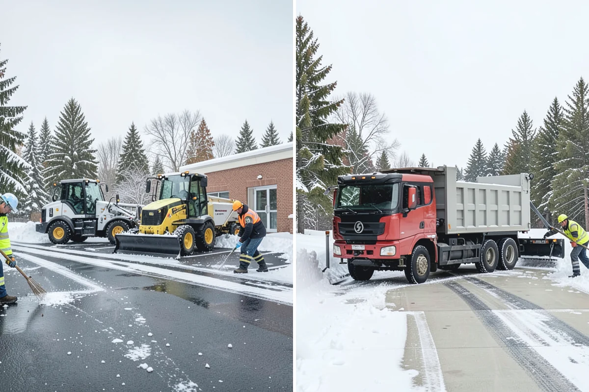 Fire Lane Snow Removal in Buckley, Pierce County, WA - Plow the marked fire lane to full apparatus width