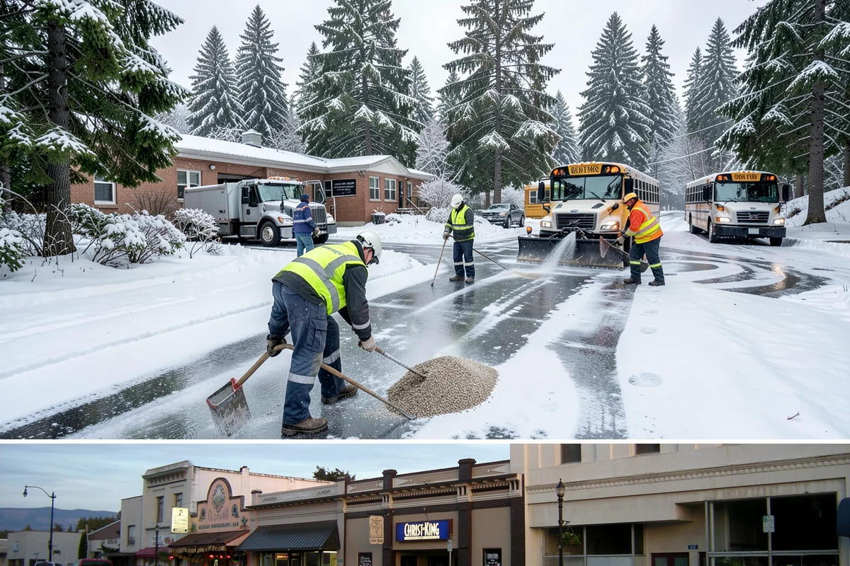 Fire Lane Snow Removal in Burlington, Skagit County, WA - Keep fire lanes on a priority contract for the whole lowland snow season, roughly November through March.