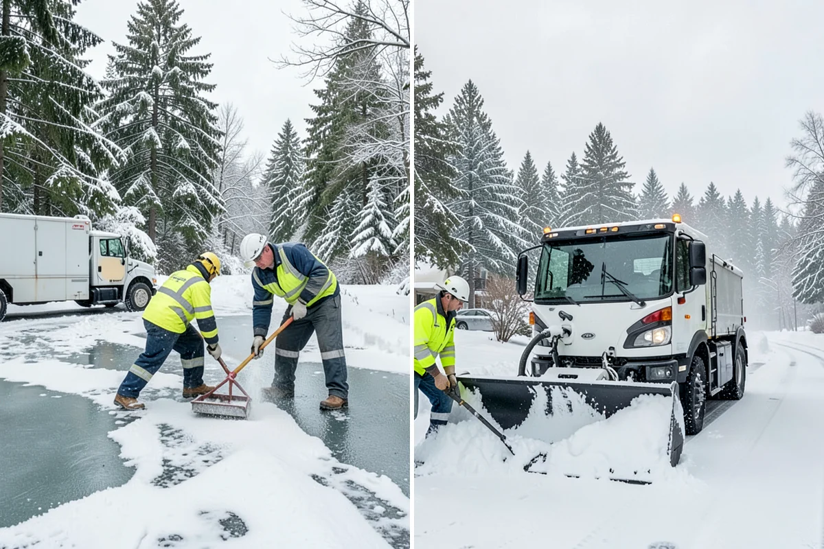 Fire Lane Snow Removal in Concrete, Skagit County, WA - Plow the marked fire lane to full apparatus width