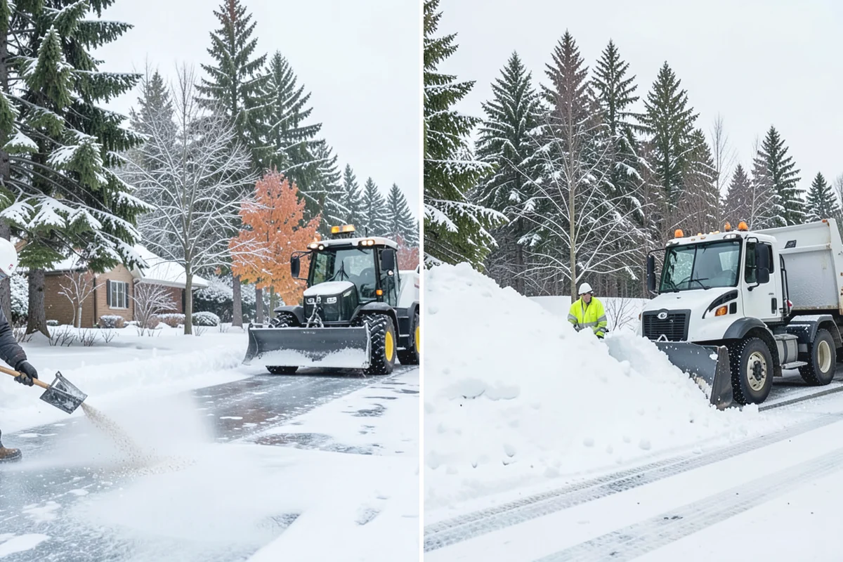Fire Lane Snow Removal in Coupeville, Island County, WA - Plow the marked fire lane to full apparatus width