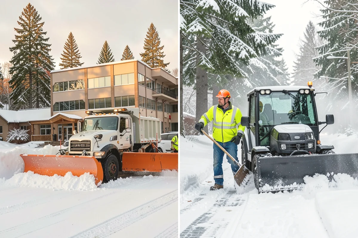 Fire Lane Snow Removal in Covington, King County, WA - Plow the marked fire lane to full apparatus width
