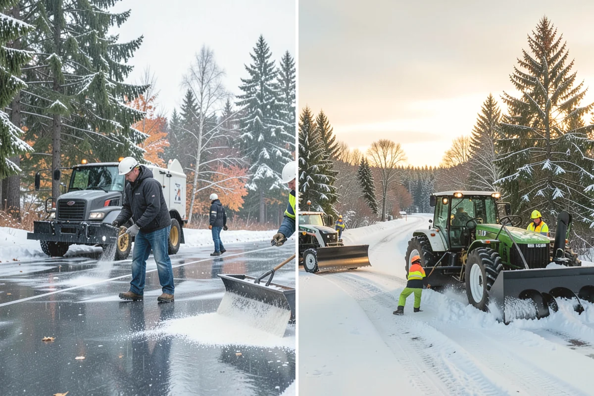 Fire Lane Snow Removal in Duvall, King County, WA - Plow the marked fire lane to full apparatus width