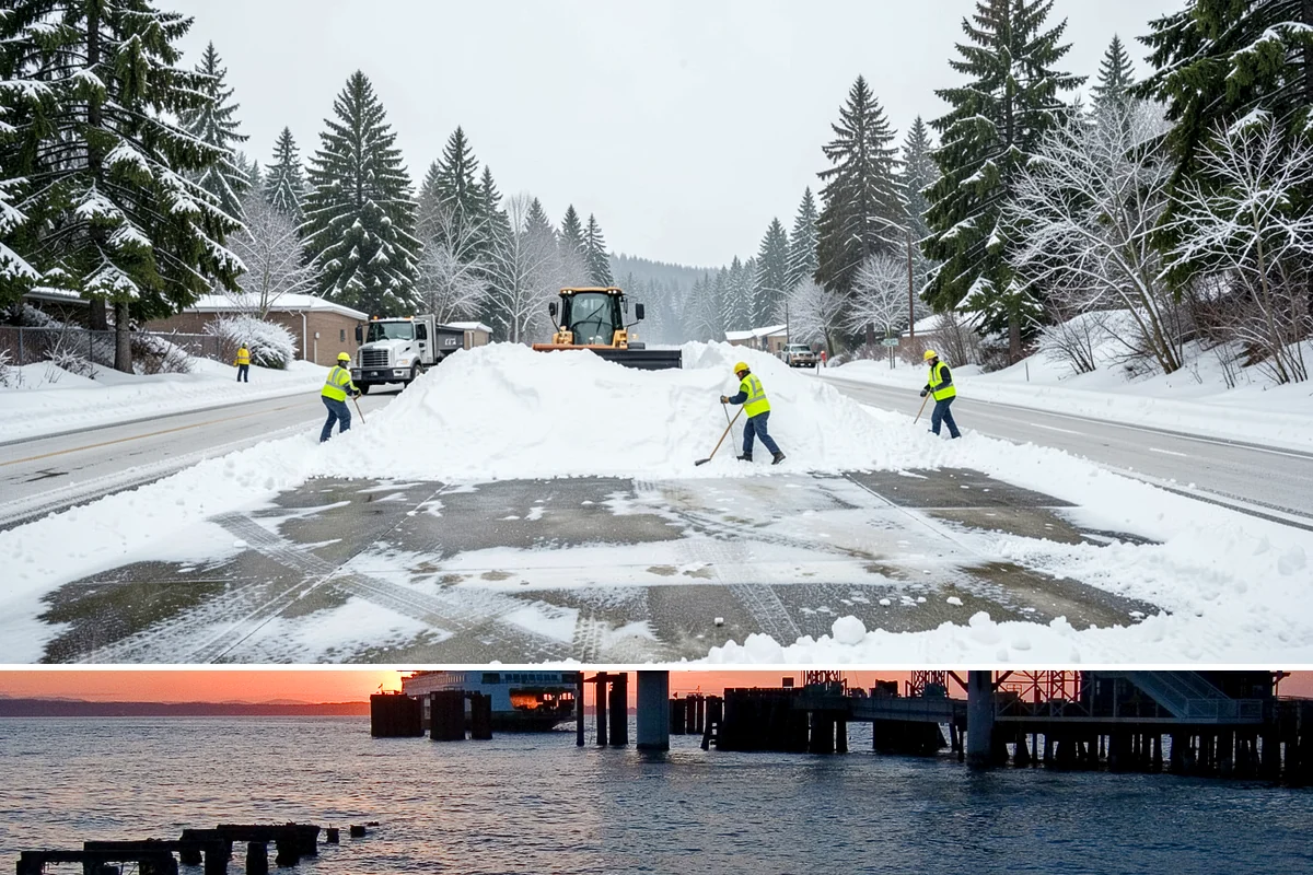 Fire Lane Snow Removal in Edmonds, Snohomish County, WA - Keep fire lanes on a priority contract for the whole lowland snow season, roughly November through March.