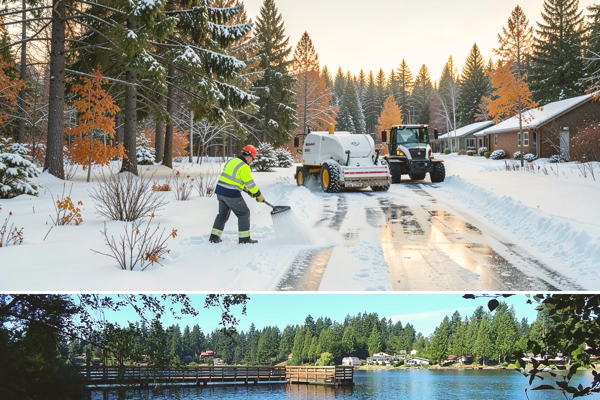 Fire Lane Snow Removal in Federal Way, King County, WA - Keep fire lanes on a priority contract for the whole lowland snow season, roughly November through March.
