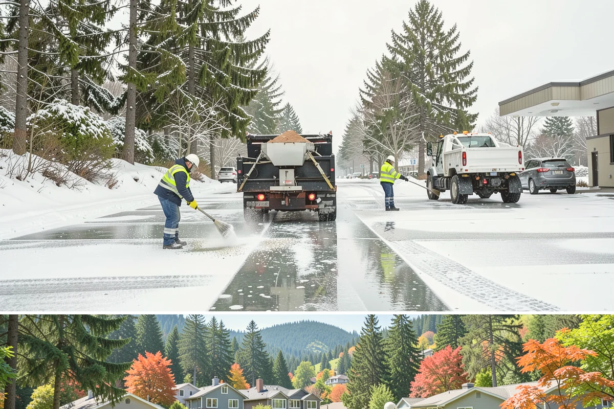 Fire Lane Snow Removal in Fircrest, Pierce County, WA - Keep fire lanes on a priority contract for the whole lowland snow season, roughly November through March.