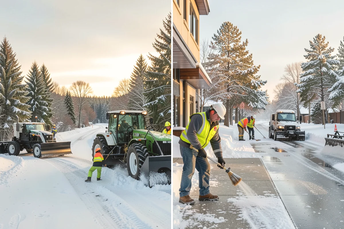 Fire Lane Snow Removal in Issaquah, King County, WA - Plow the marked fire lane to full apparatus width