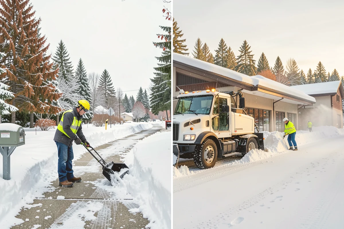 Fire Lane Snow Removal in Kent, King County, WA - Plow the marked fire lane to full apparatus width
