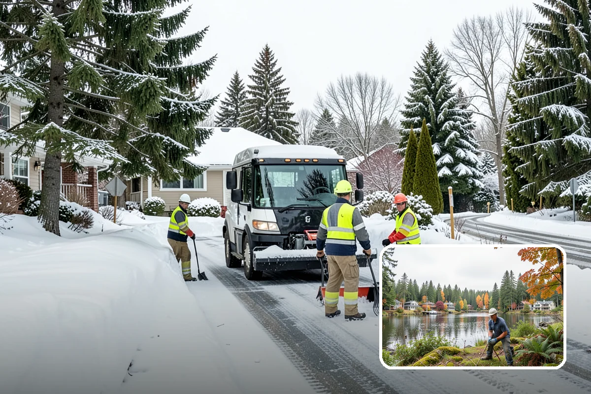 Fire Lane Snow Removal in La Conner, Skagit County, WA - Keeps emergency apparatus access open and code-compliant