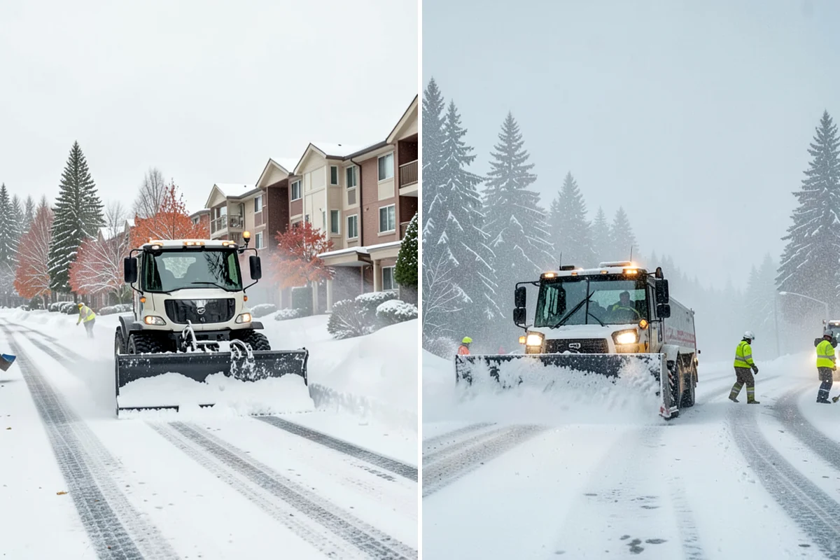 Fire Lane Snow Removal in Lakewood, Pierce County, WA - Plow the marked fire lane to full apparatus width