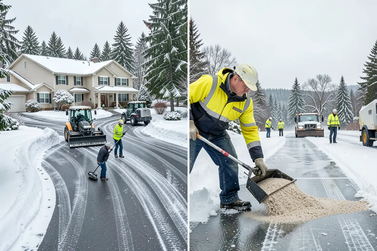Fire Lane Snow Removal in Lyman, Skagit County, WA - Plow the marked fire lane to full apparatus width