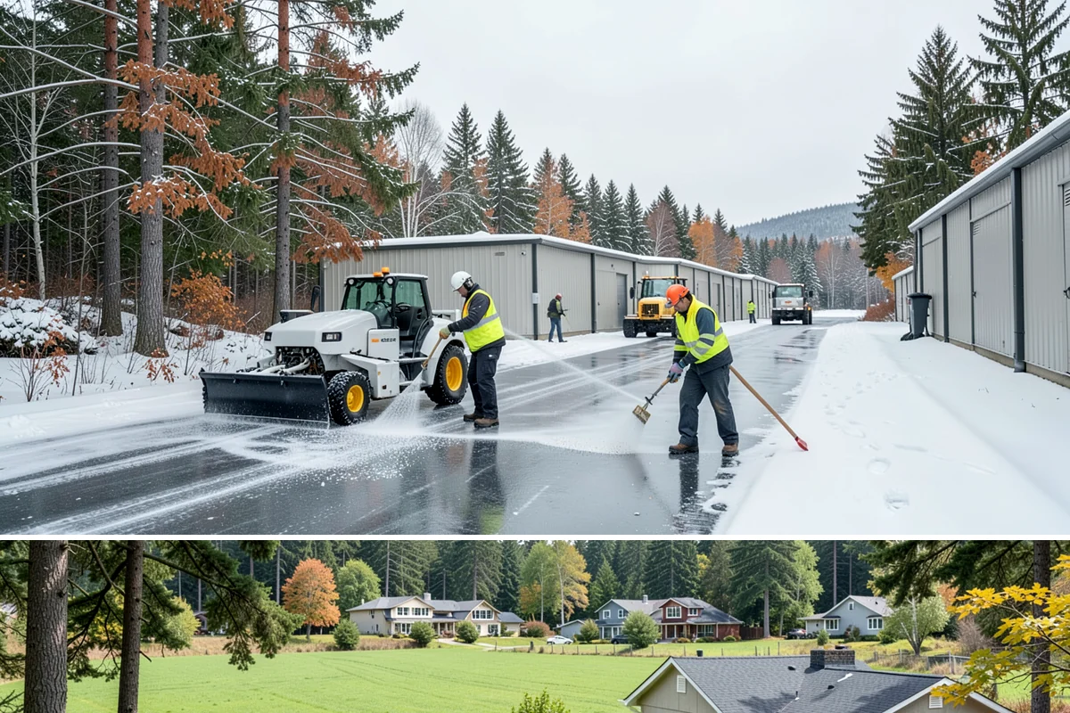 Fire Lane Snow Removal in Lyman, Skagit County, WA - Keep fire lanes on a priority contract for the whole lowland snow season, roughly November through March.