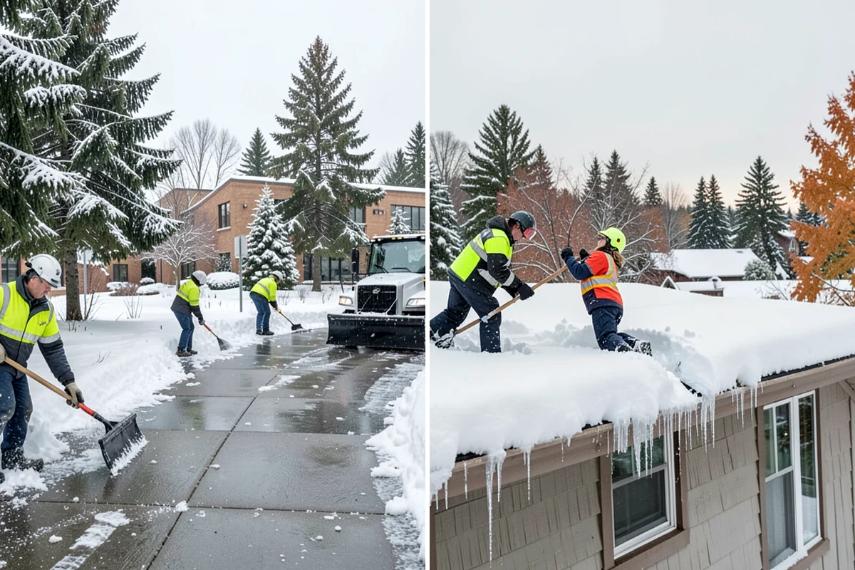 Fire Lane Snow Removal in Maple Valley, King County, WA - Plow the marked fire lane to full apparatus width