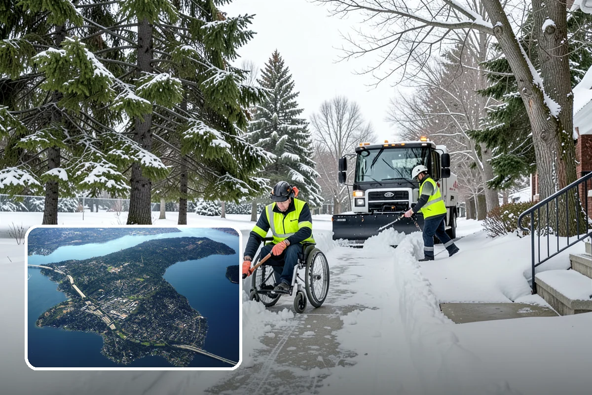 Fire Lane Snow Removal in Mercer Island, King County, WA - Keeps emergency apparatus access open and code-compliant