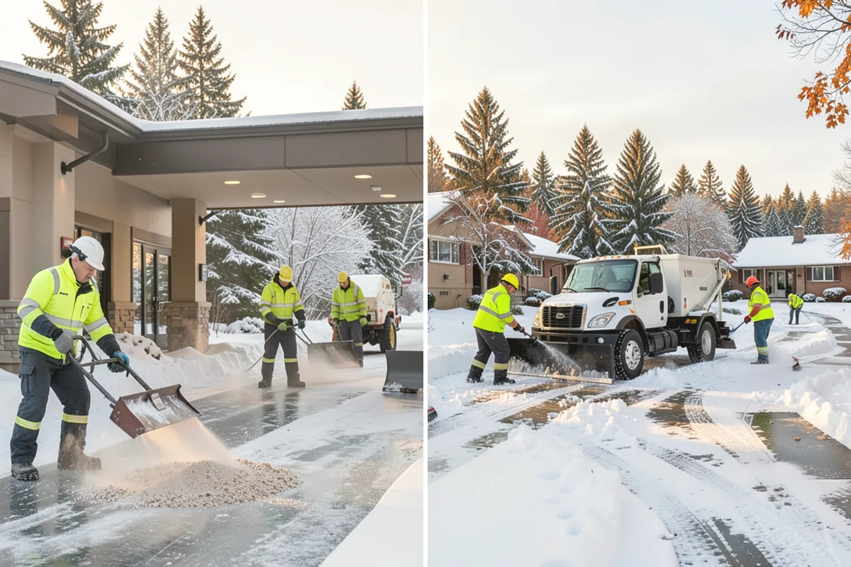Fire Lane Snow Removal in Mercer Island, King County, WA - Plow the marked fire lane to full apparatus width