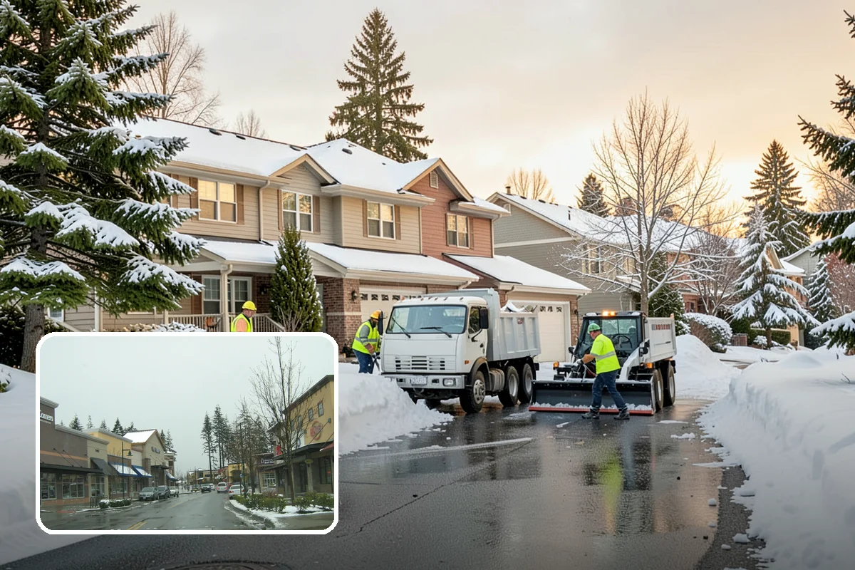Fire Lane Snow Removal in Mill Creek, Snohomish County, WA - Keeps emergency apparatus access open and code-compliant