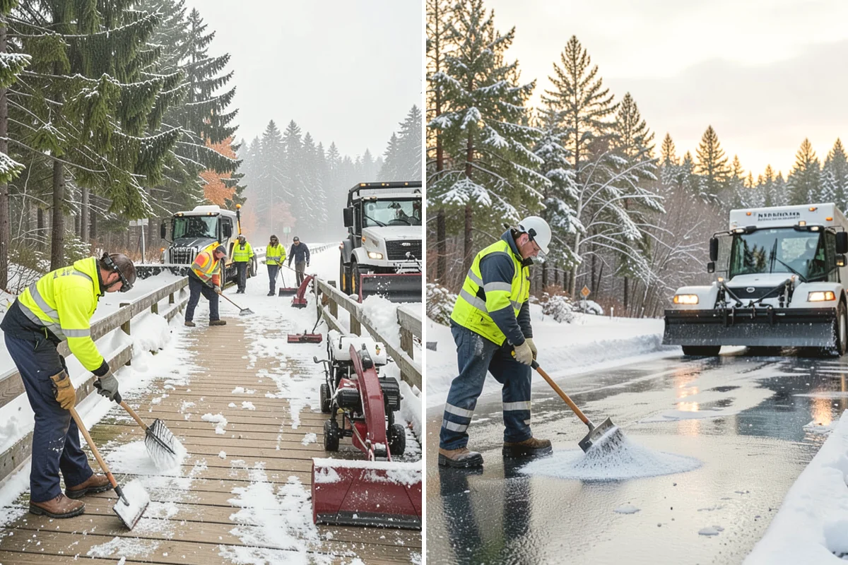 Fire Lane Snow Removal in Monroe, Snohomish County, WA - Plow the marked fire lane to full apparatus width