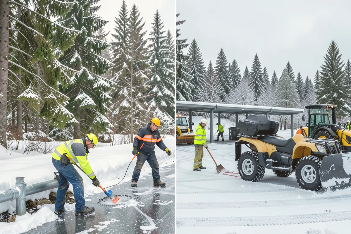 Fire Lane Snow Removal in Mount Vernon, Skagit County, WA - Plow the marked fire lane to full apparatus width
