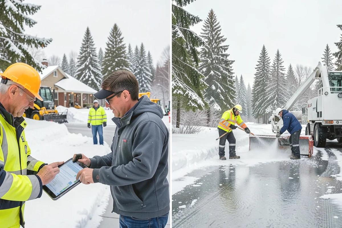 Fire Lane Snow Removal in Mountlake Terrace, Snohomish County, WA - Plow the marked fire lane to full apparatus width