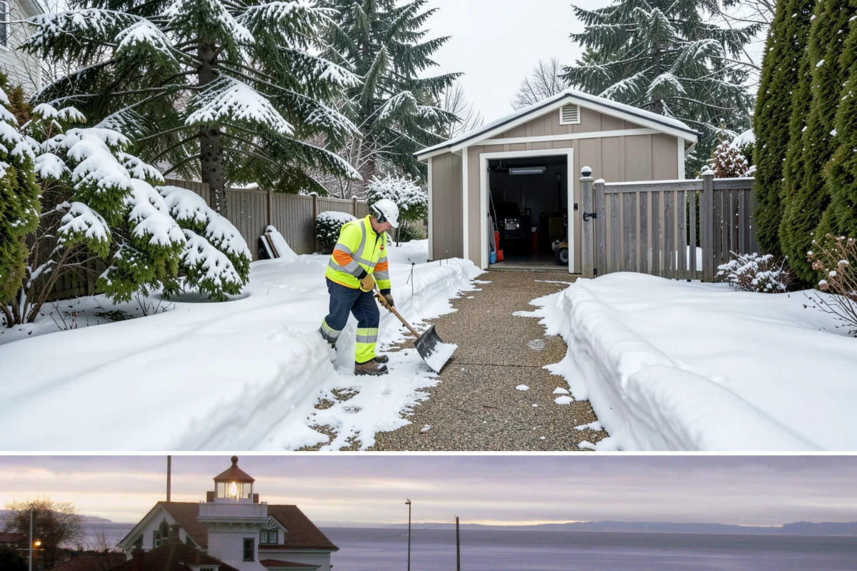 Fire Lane Snow Removal in Mukilteo, Snohomish County, WA - Keep fire lanes on a priority contract for the whole lowland snow season, roughly November through March.