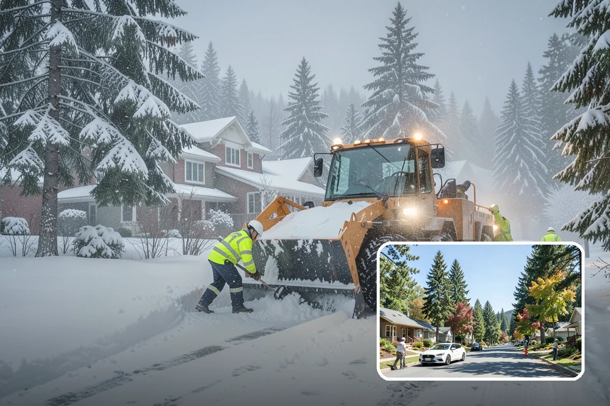 Fire Lane Snow Removal in Orting, Pierce County, WA - Keeps emergency apparatus access open and code-compliant
