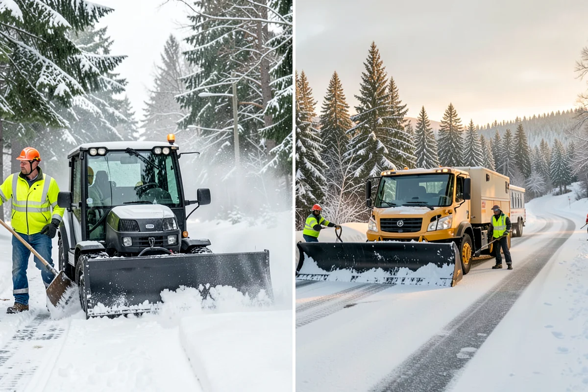 Fire Lane Snow Removal in Pacific, King County, WA - Plow the marked fire lane to full apparatus width