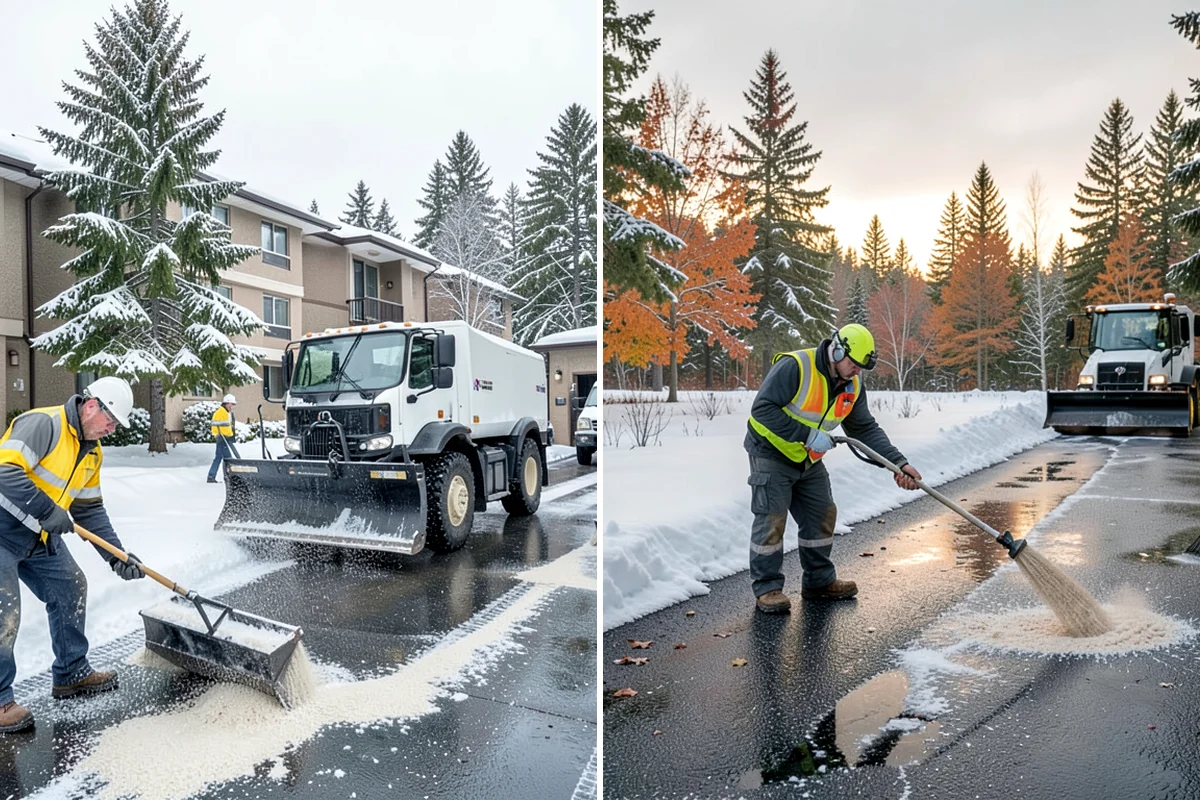 Fire Lane Snow Removal in SeaTac, King County, WA - Plow the marked fire lane to full apparatus width