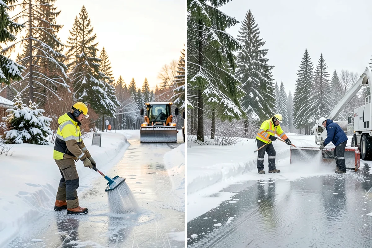 Fire Lane Snow Removal in Snoqualmie, King County, WA - Plow the marked fire lane to full apparatus width